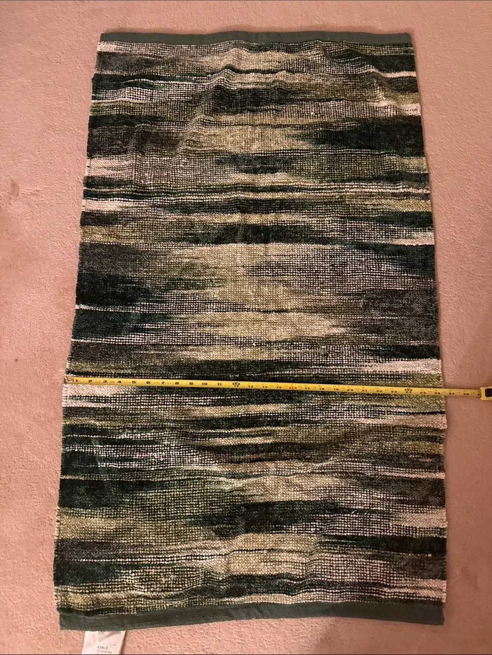Striped Olive Green Knit Pencil Skirt
